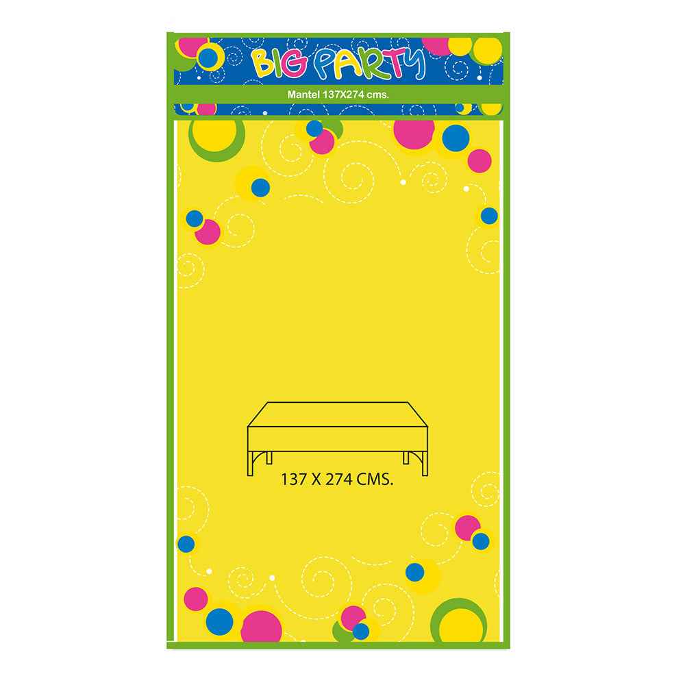 Mantel Amarillo 137x274 cm Big Party | Big Party